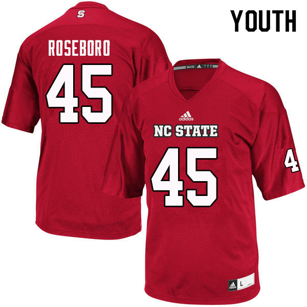 Youth #45 Darian Roseboro NC State Wolfpack College Football Jerseys Sale-Red - Click Image to Close